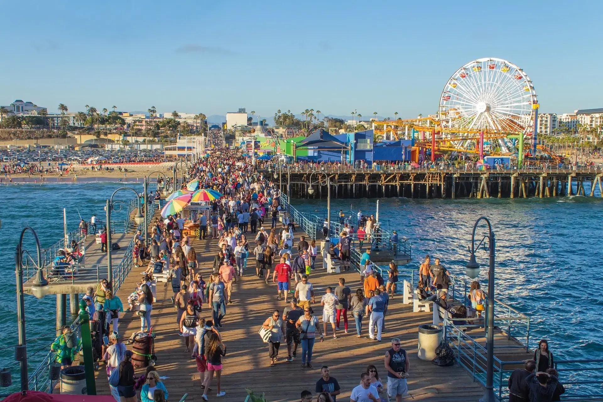 Santa Monica Los Angeles Beach Ocean Pier Pacific Park