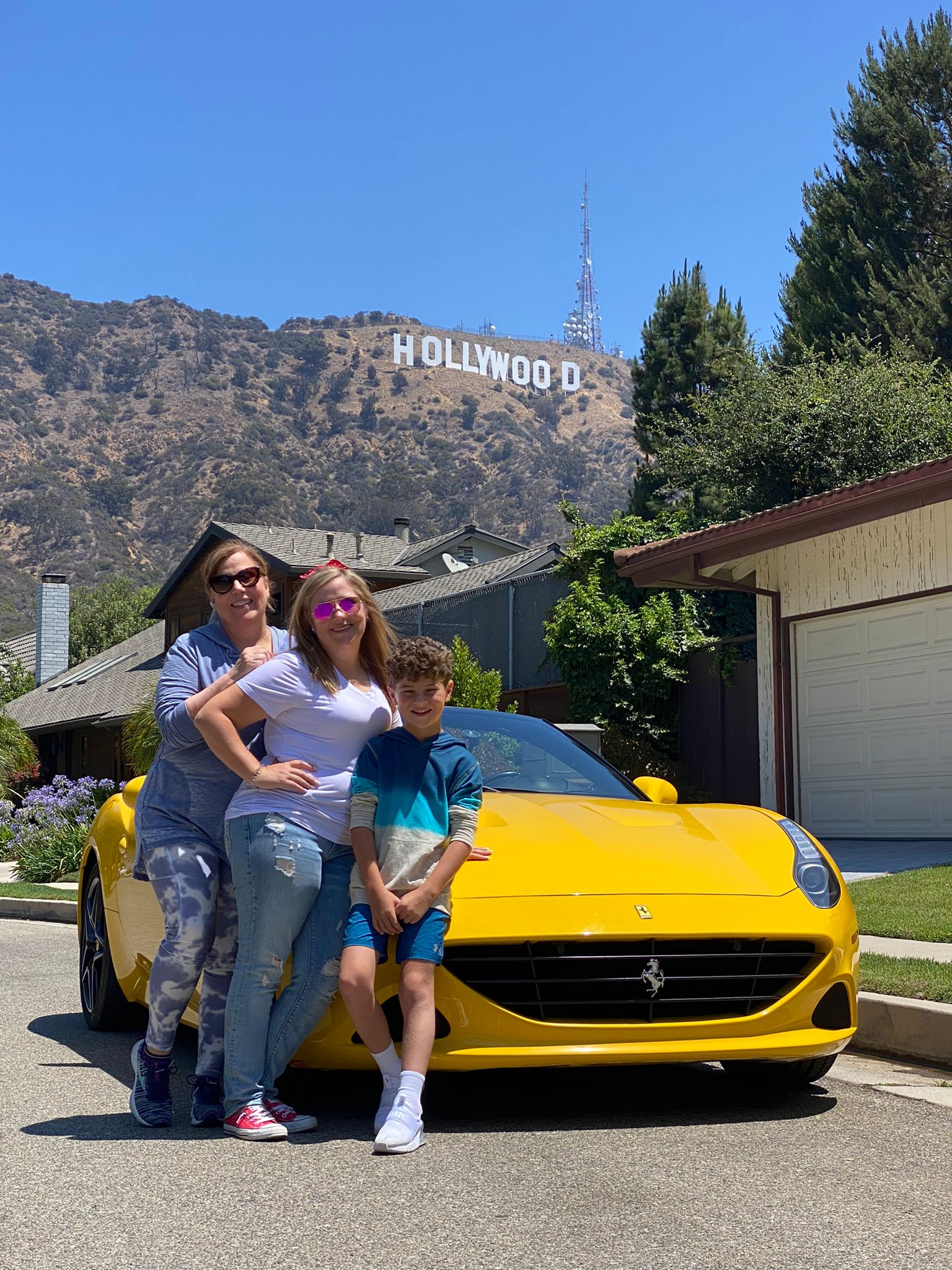 Ferrari California T tour, Hollywood SIgn, Los Angeles, Ride Like A Star Family
