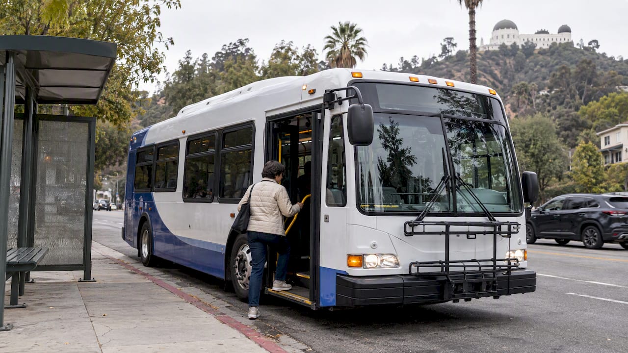 DASH shuttle serving Griffith Observatory visitors