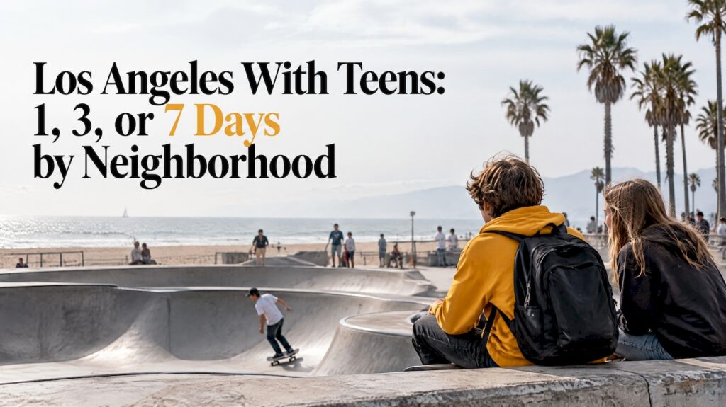 Teens watching a skateboarder at Venice Beach