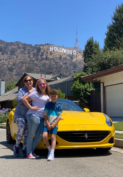 Ferrari California T tour, Hollywood SIgn, Los Angeles, Ride Like A Star Family