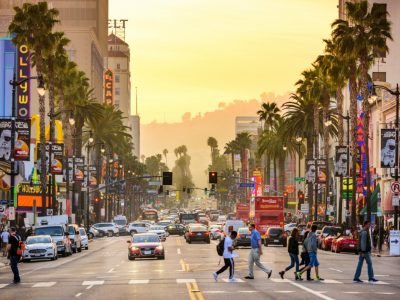 Walk of Fame Hollywood Boulevard Los Angeles city street stars celebrities