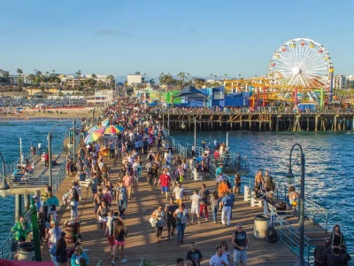 Santa Monica Los Angeles Beach Ocean Pier Pacific Park